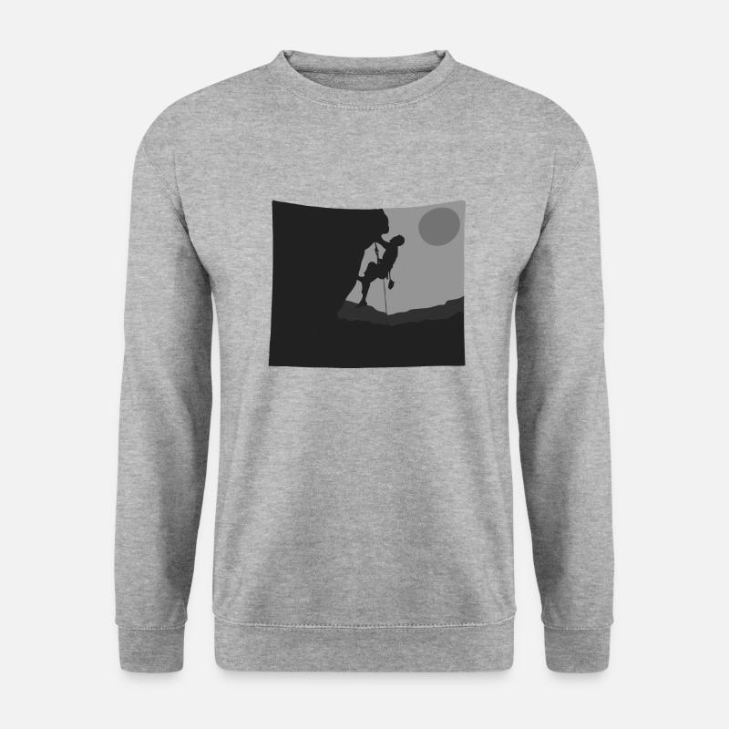 Rock Climbing - Unisex Pullover - Weißgrau meliert