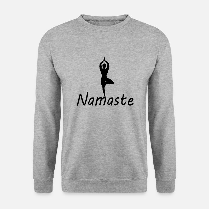Namaste Yoga - Unisex Pullover - Weißgrau meliert