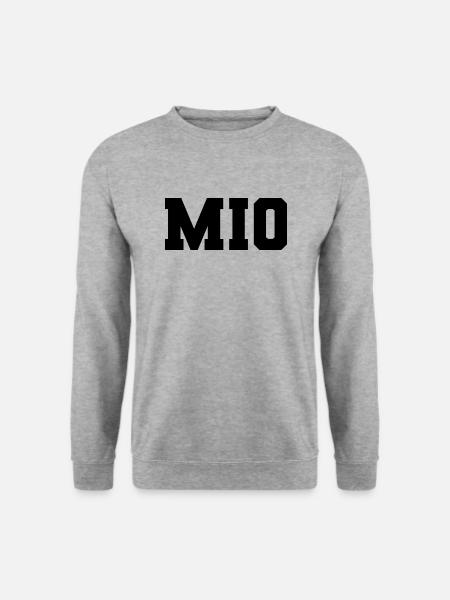 Name - Mio - Unisex Pullover - Weißgrau meliert