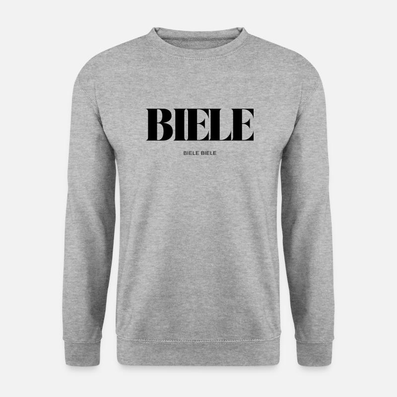 BIELE BIELE BIELE - Unisex Pullover - Weißgrau meliert