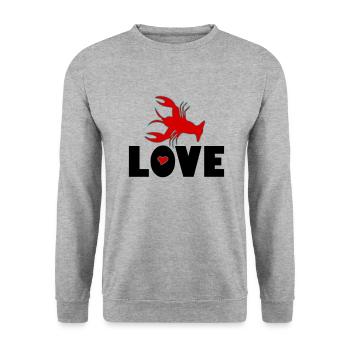 I Love Lobster-Love Seafood-Best seafood - Unisex Sweatshirt - salt & pepper - Front - Alina (178cm) & Michal (187cm)