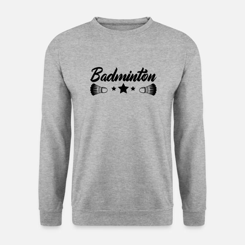 badminton - Unisex Pullover - Weißgrau meliert