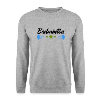 badminton - Sweat-shirt Unisexe - gris chiné - Devant - Alina (178cm) & Michal (187cm)