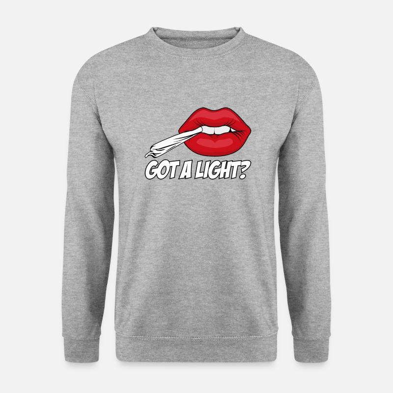 Hast du Feuer? - Unisex Pullover - Weißgrau meliert