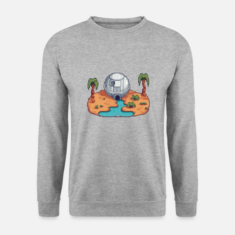Galaktischer Kurzurlaub - Unisex Pullover - Weißgrau meliert