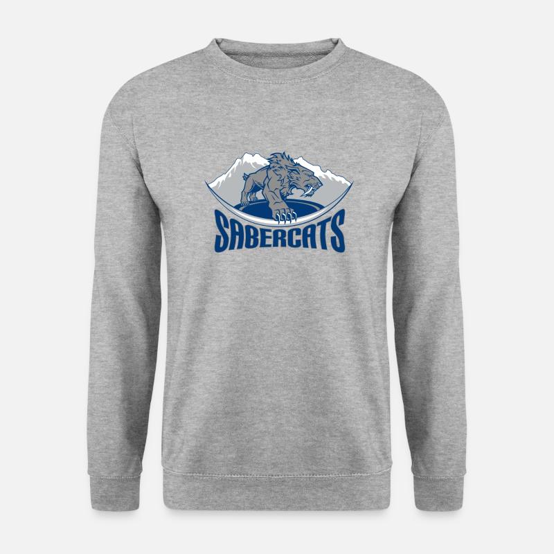 Säbelzahntiger - Unisex Pullover - Weißgrau meliert