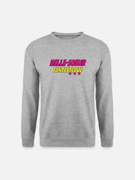 Schöne Schwester FANTASTISCH - Unisex Pullover - Weißgrau meliert