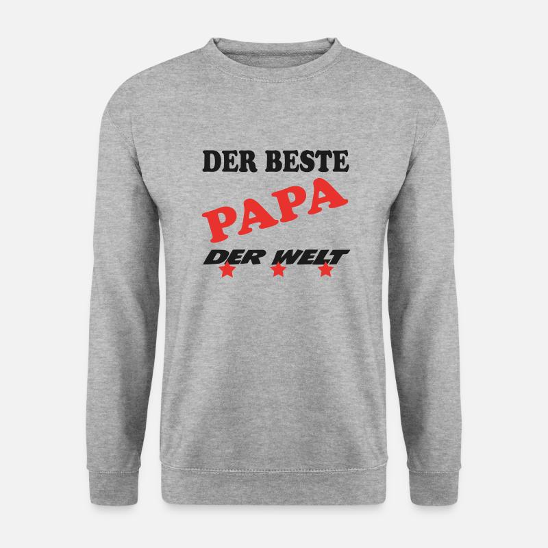 DER BESTE PAPA - Unisex Pullover - Weißgrau meliert