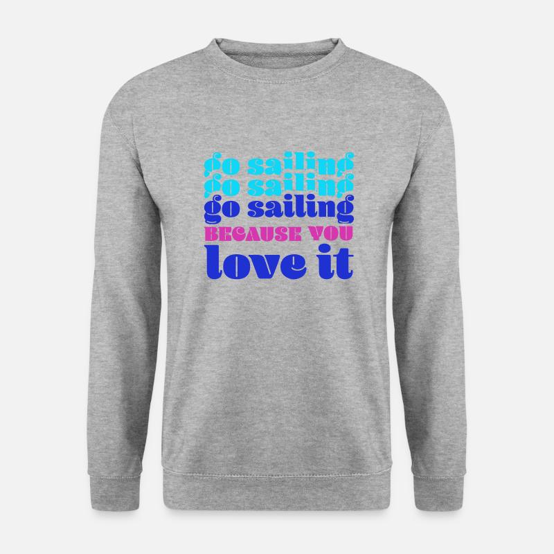 Go Sailing - Unisex Pullover - Weißgrau meliert
