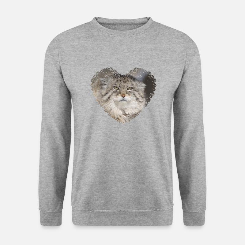 Pallas' Katzenherz - Unisex Pullover - Weißgrau meliert