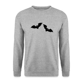 Bat 2 - Unisex Sweatshirt - salt & pepper - Front - Alina (178cm) & Michal (187cm)