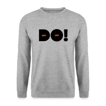 do epic shit alternativ zweifarbig - Unisex Pullover - Weißgrau meliert - Vorne - Alina (178cm) & Michal (187cm)