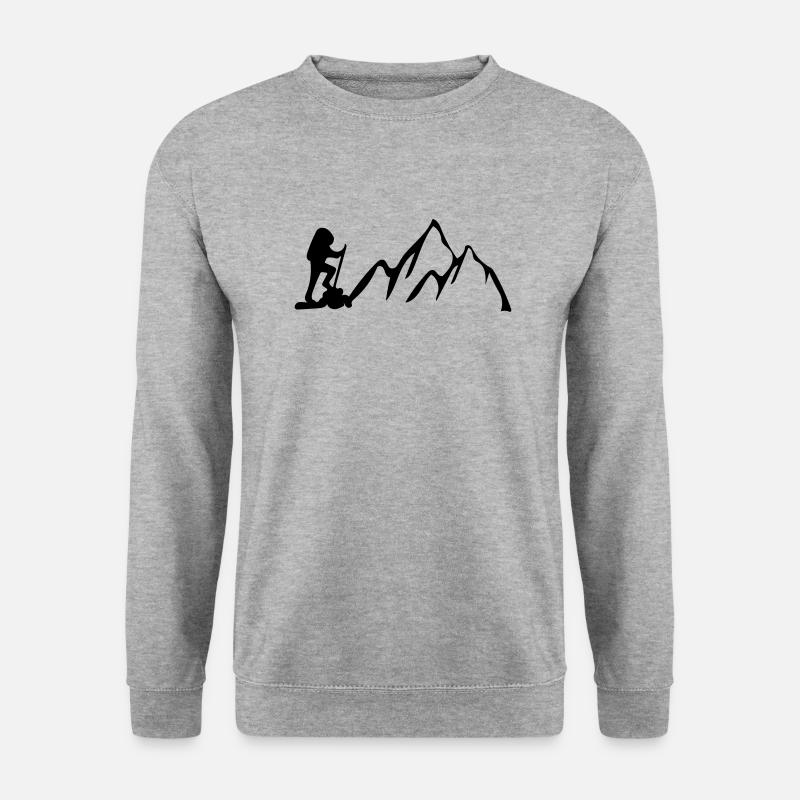 Bergwanderung - Unisex Pullover - Weißgrau meliert