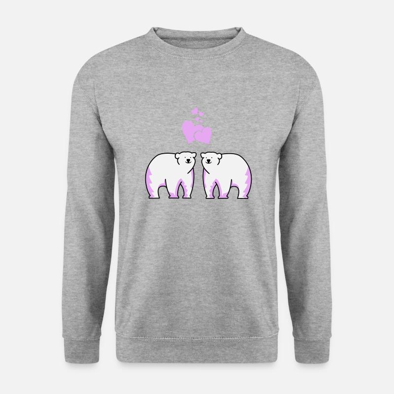 Polar bears in love - Unisex Sweatshirt - salt & pepper