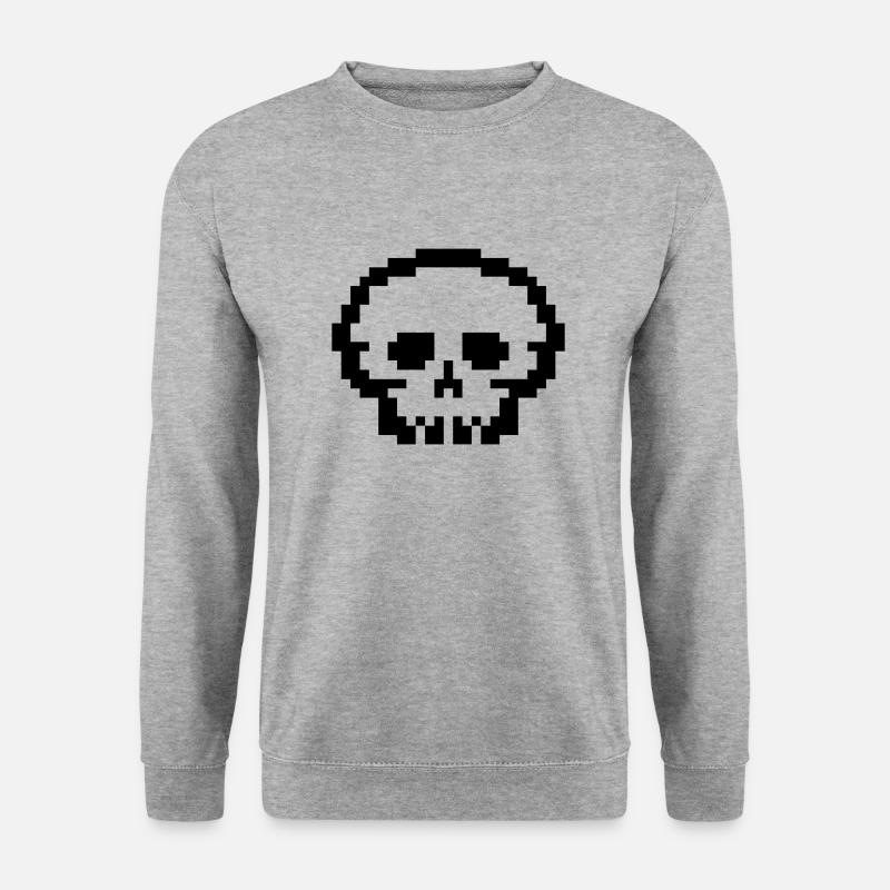 Pixel Skull - Unisex Sweatshirt - salt & pepper