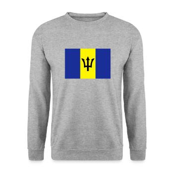 barbados - Unisex Pullover - Weißgrau meliert - Vorne - Alina (178cm) & Michal (187cm)