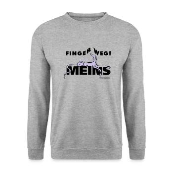 Meins - Unisex Sweatshirt - salt & pepper - Front - Alina (178cm) & Michal (187cm)
