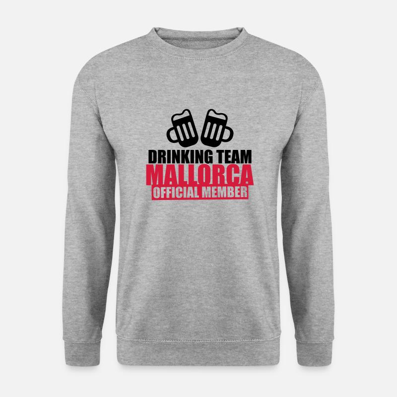 Drinking Team Mallorca - Unisex Pullover - Weißgrau meliert