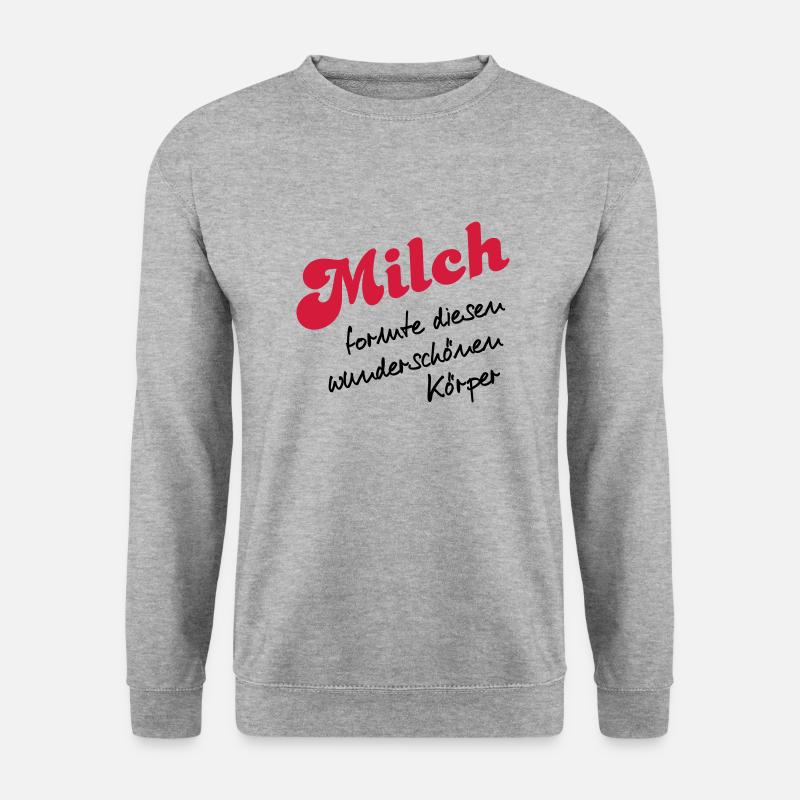 Milch - Unisex Pullover - Weißgrau meliert