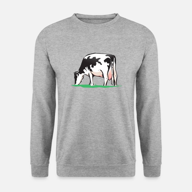 cow106 - Unisex Pullover - Weißgrau meliert