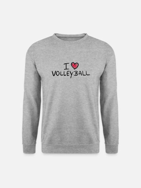 i_love_volleyball__f2 - Unisex Sweatshirt - salt & pepper