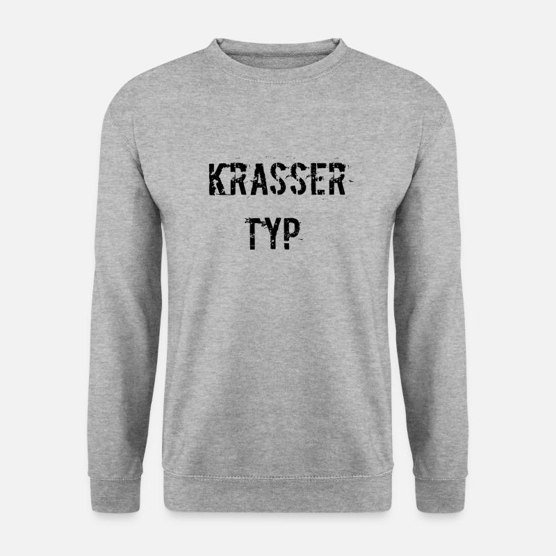 Krasser Typ - Unisex Pullover - Weißgrau meliert