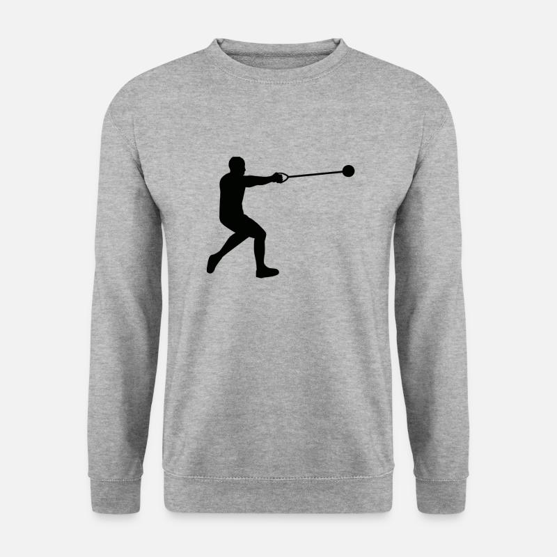 Hammerwerfen Leichtathletik - Unisex Pullover - Weißgrau meliert