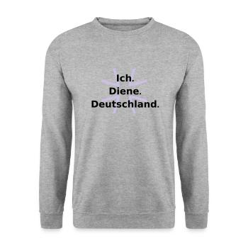 Ich. Diene. Deutschland. - Unisex Sweatshirt - salt & pepper - Front - Alina (178cm) & Michal (187cm)