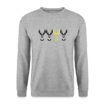 Be different! Réservé Nerd Geek 3c - Sweat-shirt Unisexe - gris chiné - Devant - Alina (178cm) & Michal (187cm)