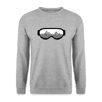 mountains driving snowboard ski winter glasses snow sc - Unisex Sweatshirt - salt & pepper - Front - Alina (178cm) & Michal (187cm)