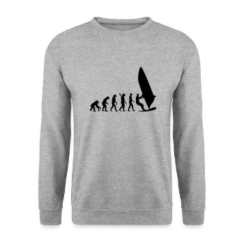 Evolution Windsurfen - Unisex Pullover - Weißgrau meliert - Vorne - Alina (178cm) & Michal (187cm)