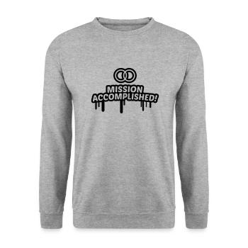 Mission mariage 1C terminée avec succès - Sweat-shirt Unisexe - gris chiné - Devant - Alina (178cm) & Michal (187cm)