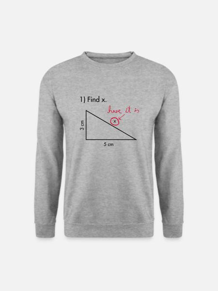 Finde X - Unisex Pullover - Weißgrau meliert