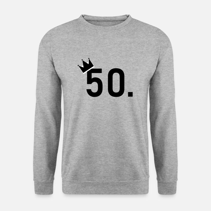 50 - Unisex Pullover - Weißgrau meliert