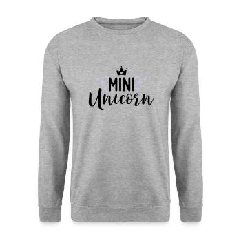 Unicorn - Unisex Pullover - Weißgrau meliert - Vorne - Alina (178cm) & Michal (187cm)
