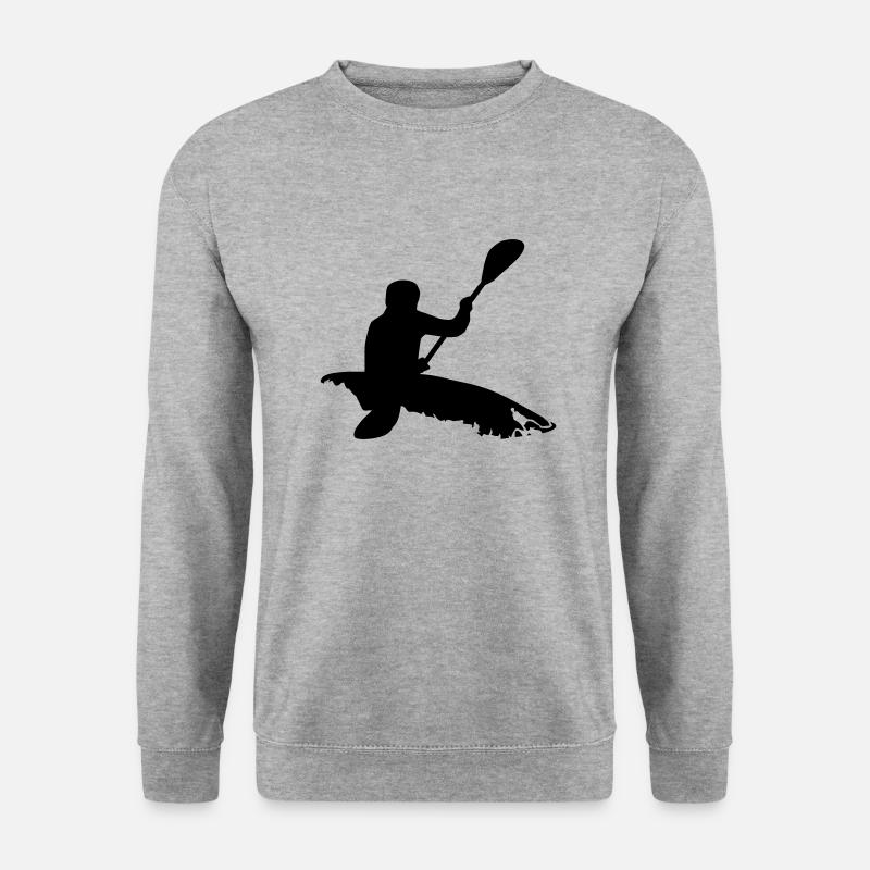 Whitewater kayaking - Sweat-shirt Unisexe - gris chiné