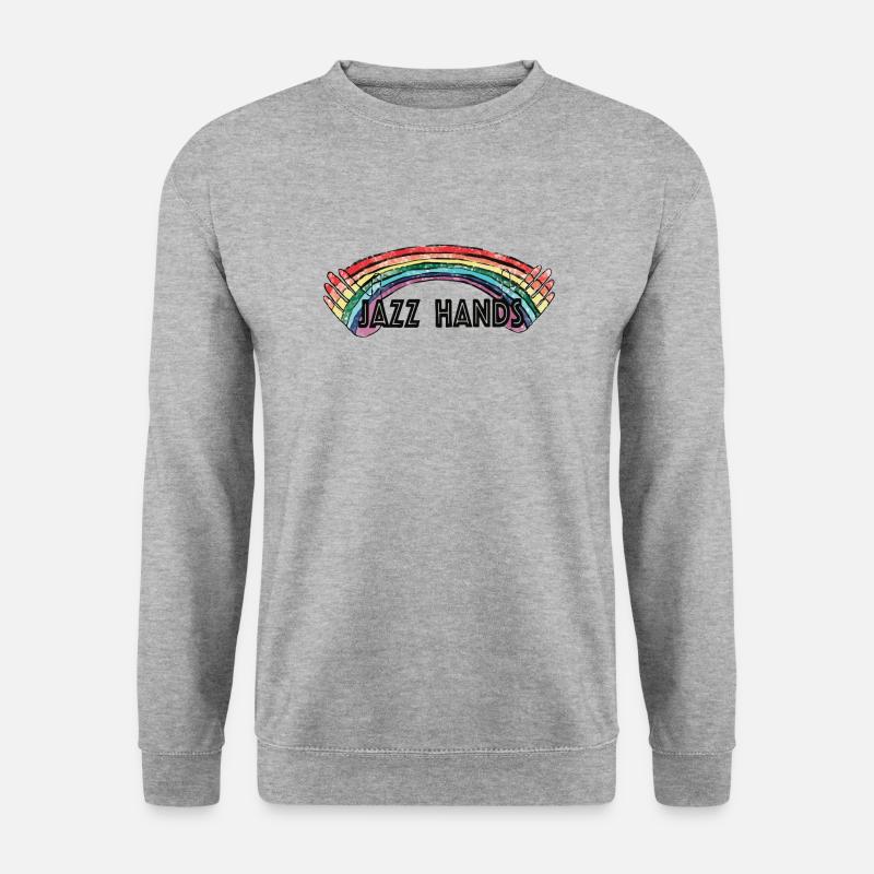 Jazz Hands @Razdazthem - Unisex Pullover - Weißgrau meliert