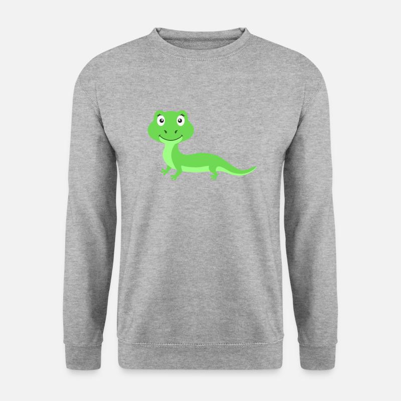 Eidechse - Unisex Pullover - Weißgrau meliert