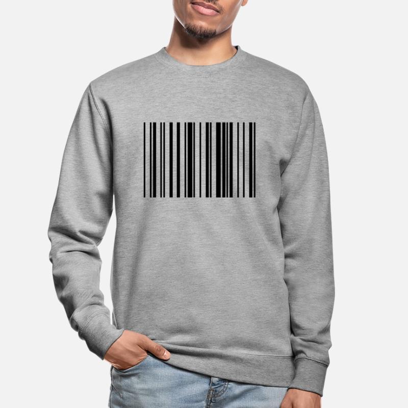 Striped barcode code strip Unisex Sweatshirt
