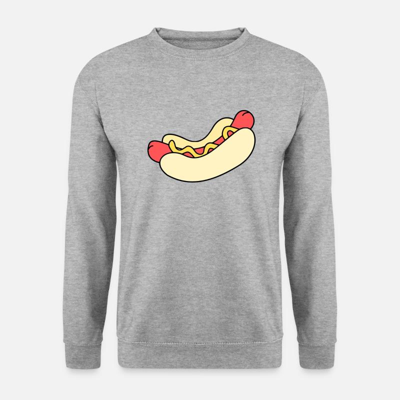 Hot Dog - Unisex Pullover - Weißgrau meliert