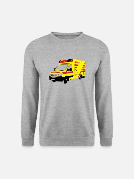 RTW Rettungsdienst Krankenwagen Einsatz Alarm KTW - Unisex Pullover - Weißgrau meliert