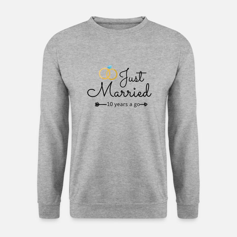 10. Hochzeitstag - Unisex Pullover - Weißgrau meliert