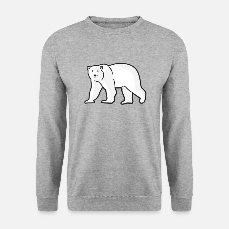 Eisbär - Unisex Pullover - Weißgrau meliert