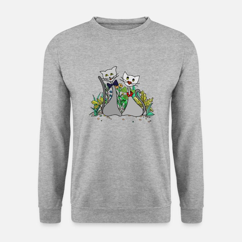 Chats - Sweat-shirt Unisexe - gris chiné