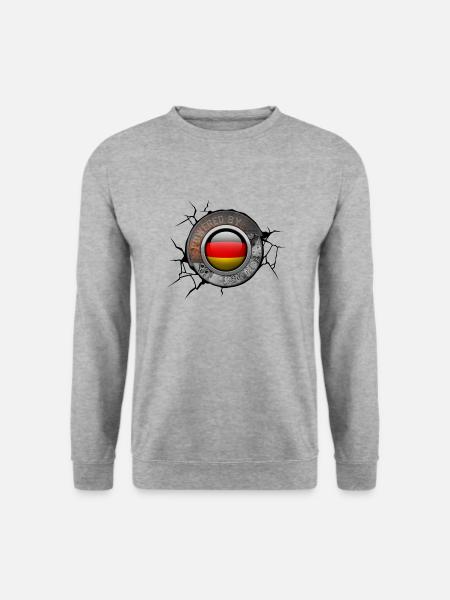 Angetrieben Vom Deutschland Steampunk Motor - Unisex Pullover - Weißgrau meliert