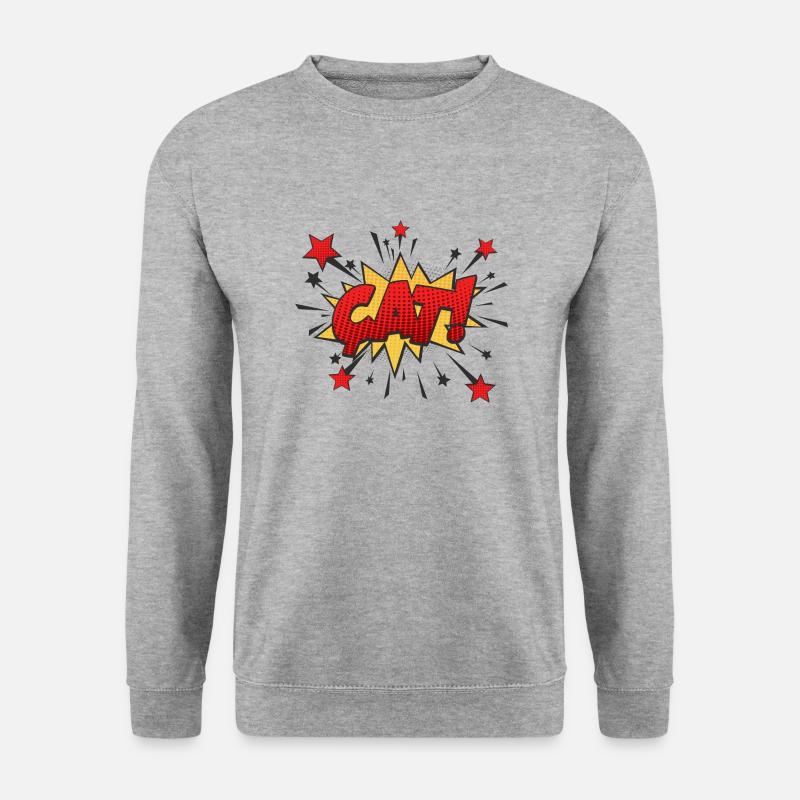 çat - Unisex Pullover - Weißgrau meliert