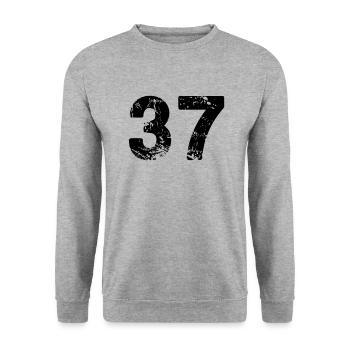37 - Unisex Sweatshirt - salt & pepper - Front - Alina (178cm) & Michal (187cm)