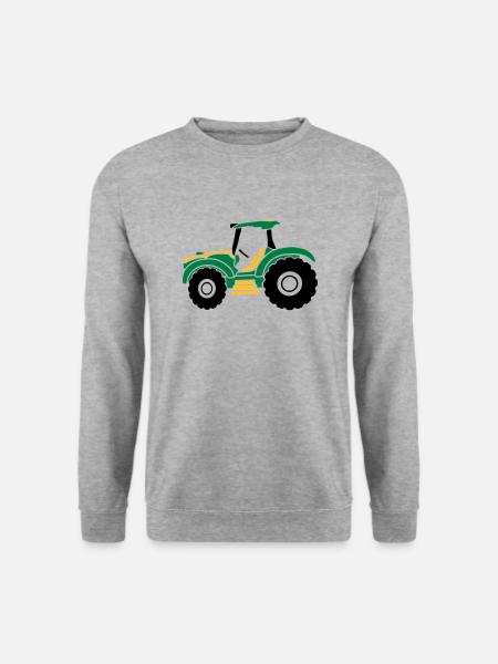 Farmer tractor driving - Unisex Sweatshirt - salt & pepper