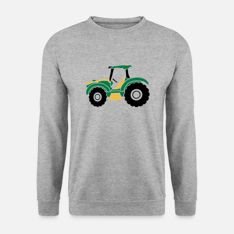 Farmer Traktor fahren - Unisex Pullover - Weißgrau meliert