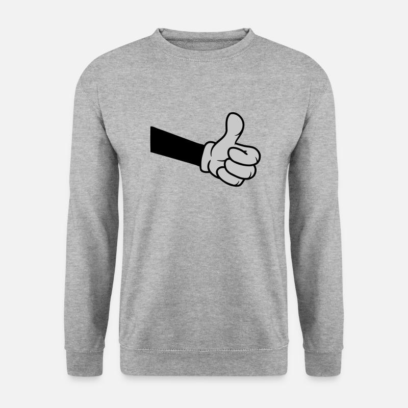 OK Comic Main Pouce - Sweat-shirt Unisexe - gris chiné